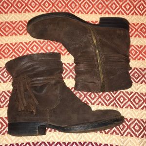 Born Suede Booties Size 8